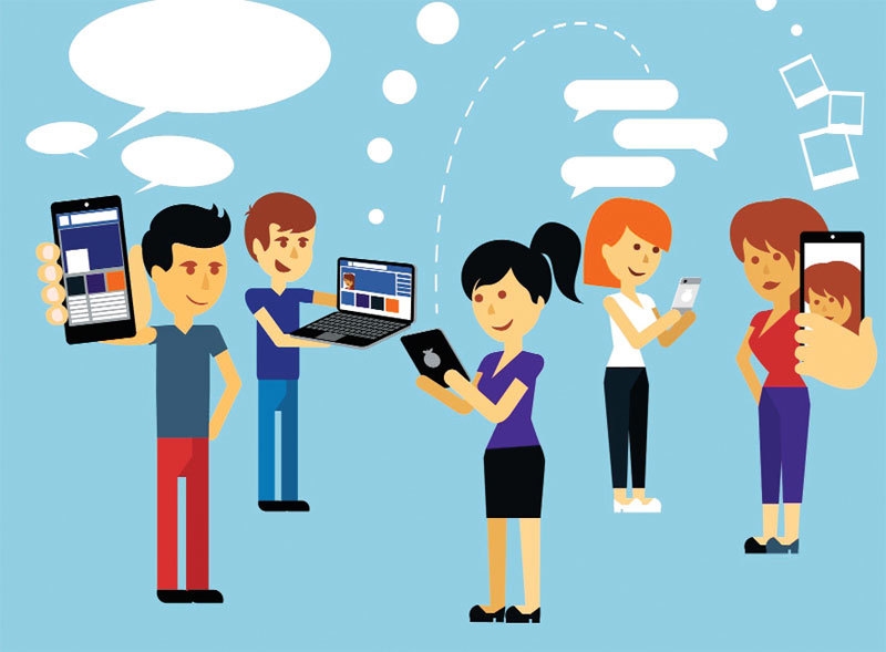 Giới trẻ thường xuyên sáng tạo từ ngữ mới trên mạng xã hội. Ảnh: Internet