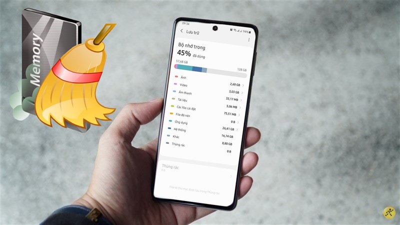Dọn dẹp làm trống bộ nhớ. Ảnh: Internet