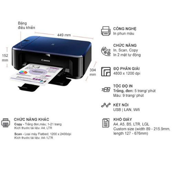Máy in phun đa chức năng Canon Pixma E560