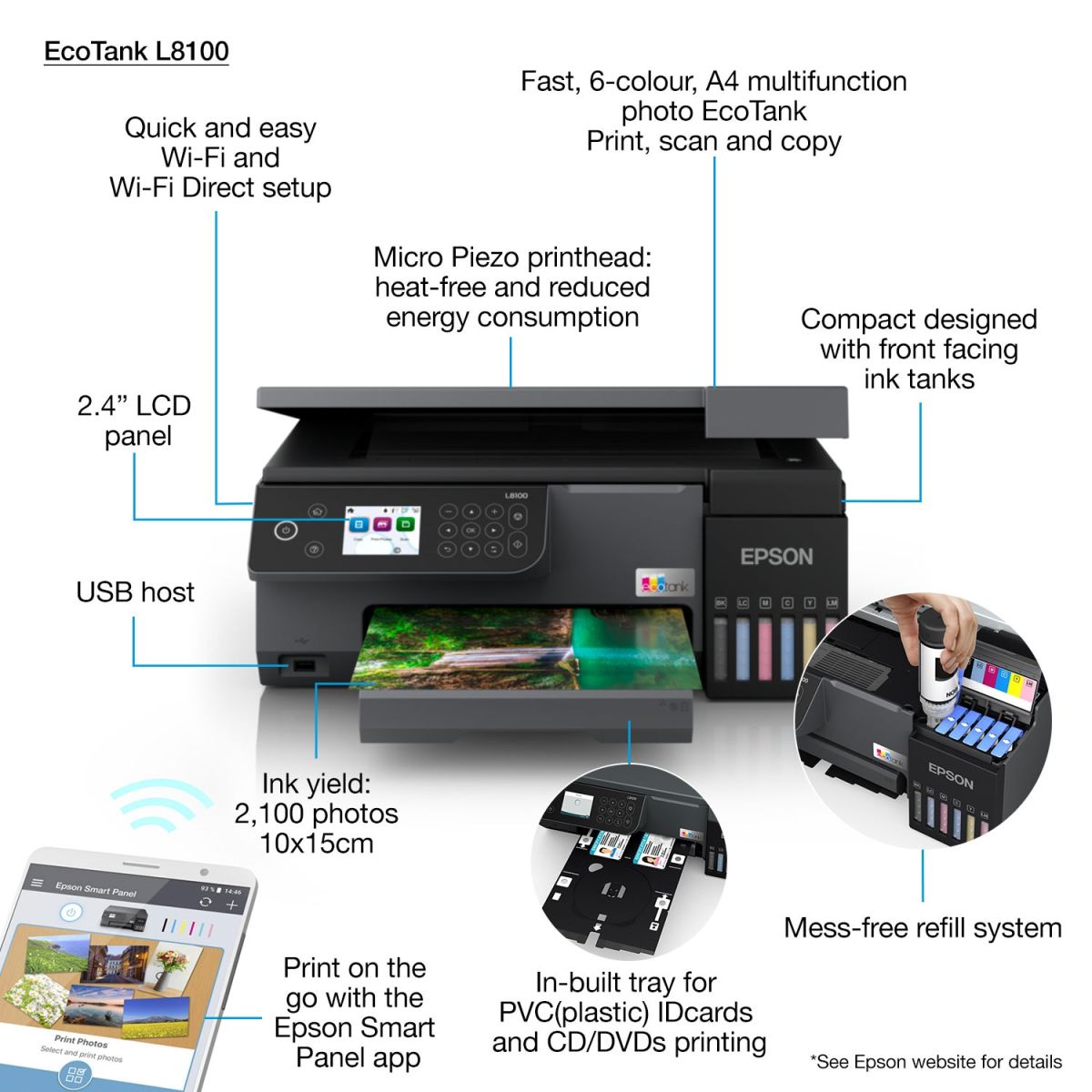 MÁY IN EPSON L8100 STD ( P/N C11CK94501 ) – 02Y HOẶC 50,000 TRANG