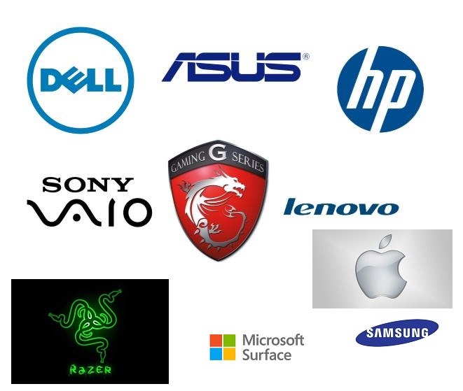 Các thương hiệu Laptop phổ biến hiện nay. Ảnh: Internet 