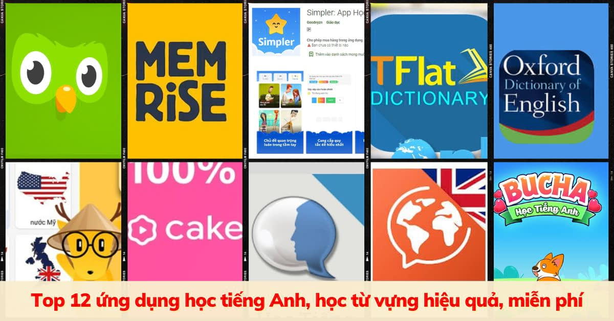 Các ứng dụng học tập phổ biến hiện nay. Ảnh: Internet